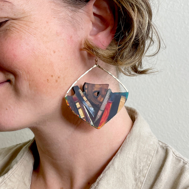 Up-cycled Limited Edition Artist Series Collection Earring