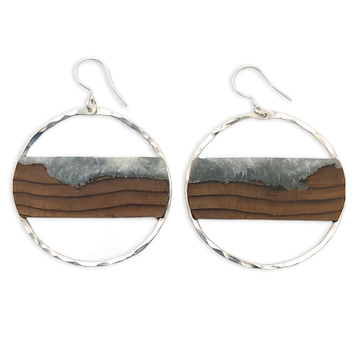 Driftwood suspended in resin framed in your choice of sterling silver or 14k gold-fill.  Buy One Plant One - One tree planted for every Branch+Barrel piece sold!